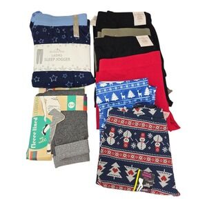 Holiday Bundle Of 8 Pants Size Large Aerie, So, Unbranded Black, Green, Rex